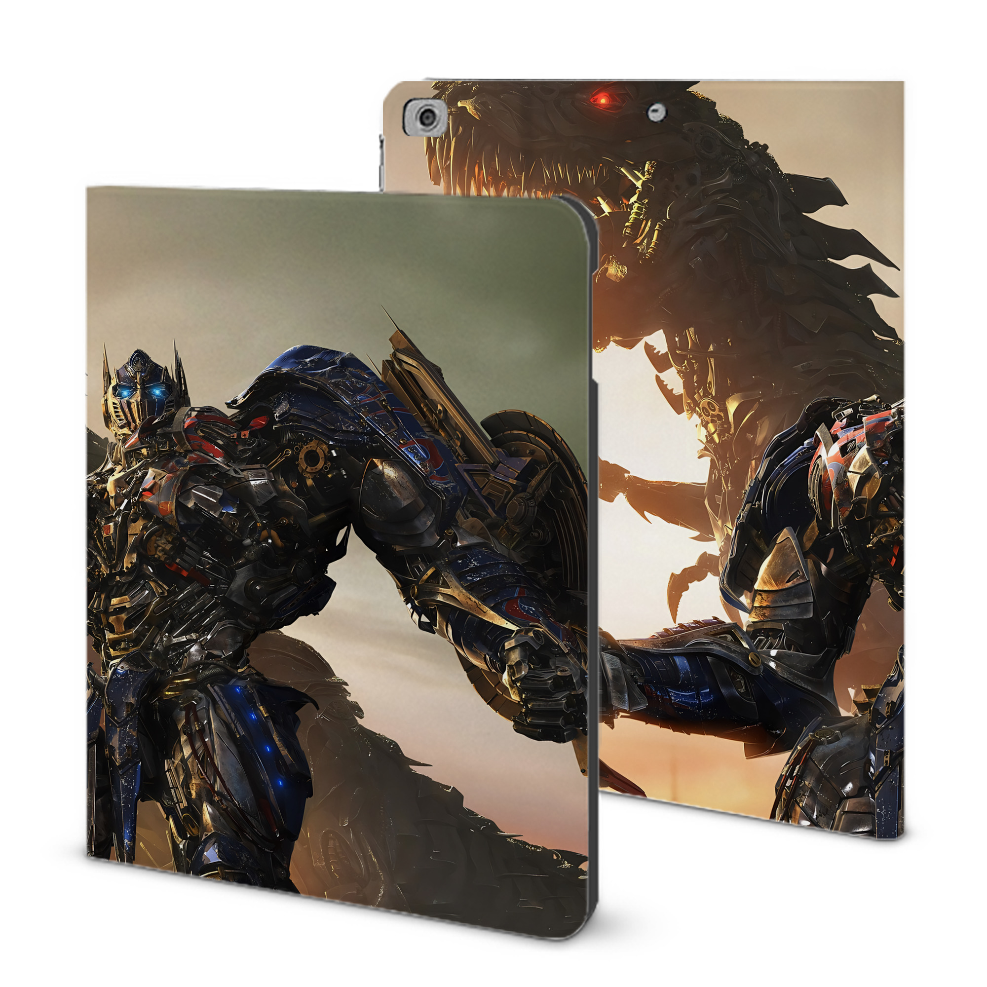 （画像用） Transformers トランスフォーマー IPad ケース ブック型 PUレザー TPU 耐衝撃 軽量 薄型 ペン収納なし 全面保護 IPad 各モデル対応